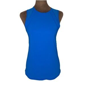 Lululemon Sculpt Tank Top Womens Size 0 Open Slit in Back Poolside Blue EUC